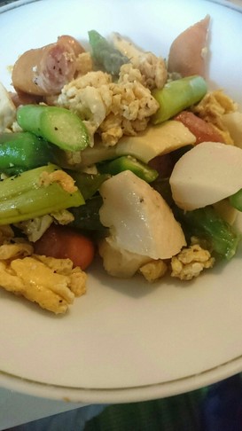 春野菜のスクランブルエッグ炒め