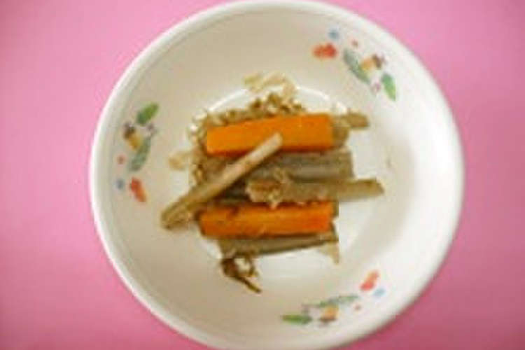 スティックごぼう煮 つくば市幼児食 レシピ 作り方 By つくば市 クックパッド 簡単おいしいみんなのレシピが360万品