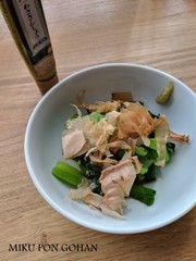 青菜のお浸し わささんしょうぽん酢の写真