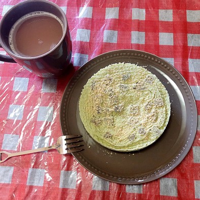 抹茶プロテイン蒸しパン(+サイリウム)の写真