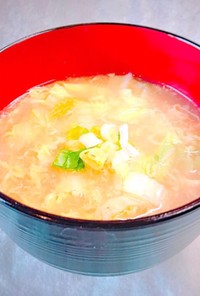 超簡単！中華風味噌 ふわふわ卵スープ