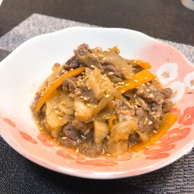 残り野菜と焼肉タレで野菜炒め☆