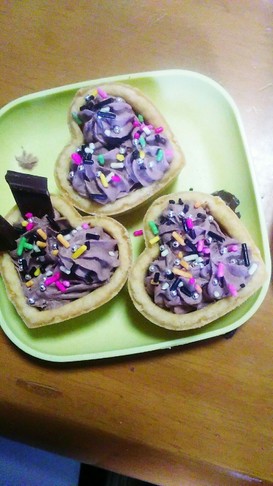 ハートのミニチョコタルト