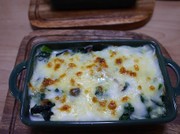 豆腐とほうれん草しめじのグラタンの写真