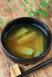 ブロッコリー茎のお味噌汁