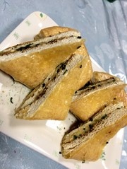油揚げのはさみ焼きの写真