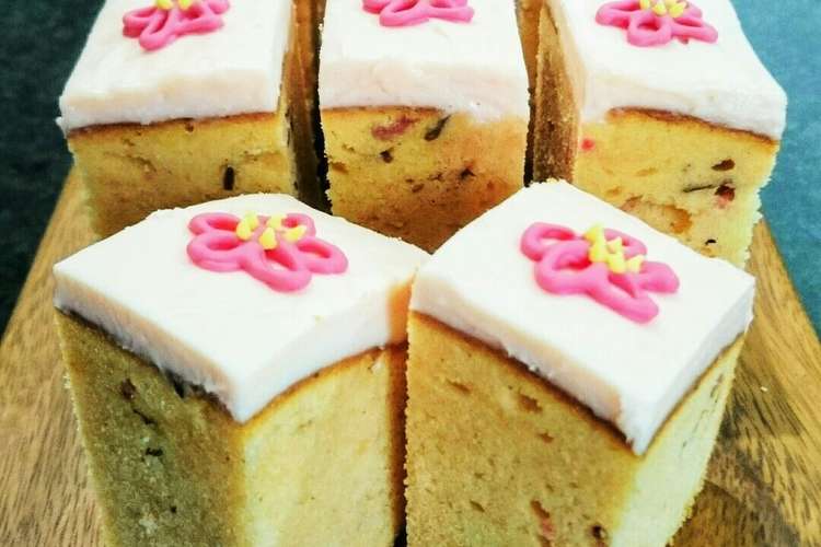 春爛漫 桜のデコレーションパウンドケーキ レシピ 作り方 By うっちゅんママ クックパッド 簡単おいしいみんなのレシピが350万品