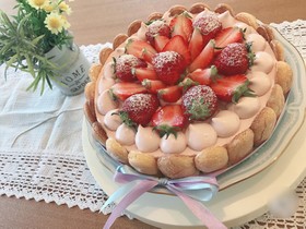 ピンクがかわいい♡ラズベリーチーズケーキ