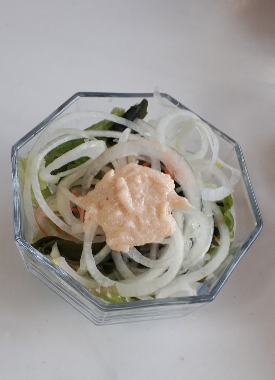 新玉ねぎのサラダ&明太子マヨの画像