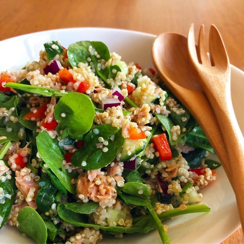 ほうれん草とキヌアのサラダのレシピ