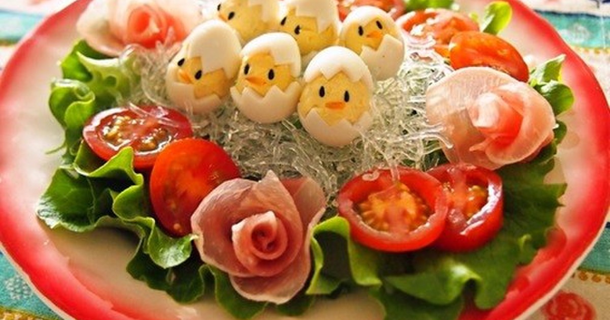 オレンジジンジャードレッシングのイースターサラダのレシピ