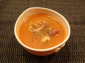 ホッキ貝のミネストローネ