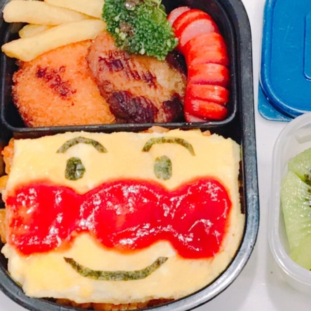 アンパンマン オムライス キャラ弁 弁当 レシピ 作り方 By Y O クックパッド 簡単おいしいみんなのレシピが349万品