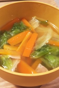時短！野菜を食べるレタススープ
