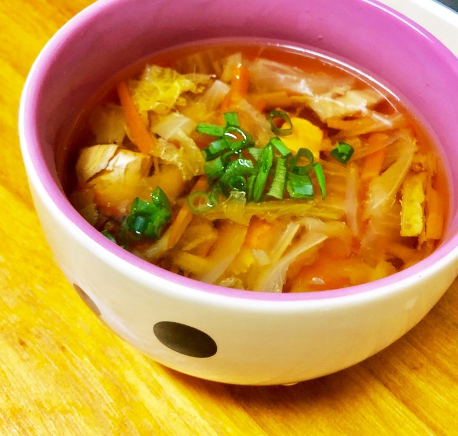 圧力鍋で作る和風だしササミ野菜スープ☆の画像