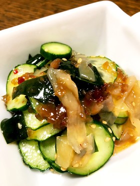 きゅうりと中華クラゲの和え物