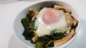 マンバ(高菜)の卵落とし