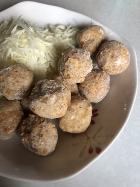 業務用冷凍肉だんごで唐揚げ肉だんご