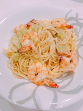 海老のクリームパスタ