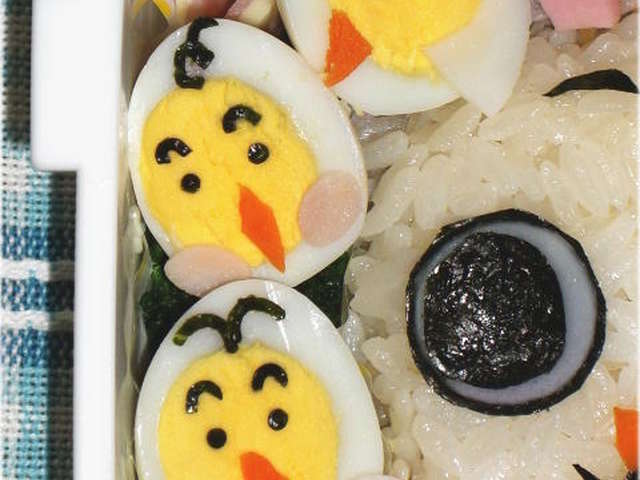 うずらの卵でひよこ キャラ弁おかず レシピ 作り方 By Hime 15 クックパッド