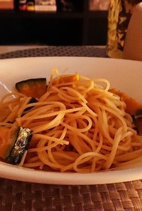 かぼちゃとえのきの和風クリームパスタ