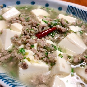 オクラでとろ〜り♡あっさり塩麻婆豆腐♪