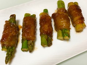 アスパラ牛肉巻きの照り焼き