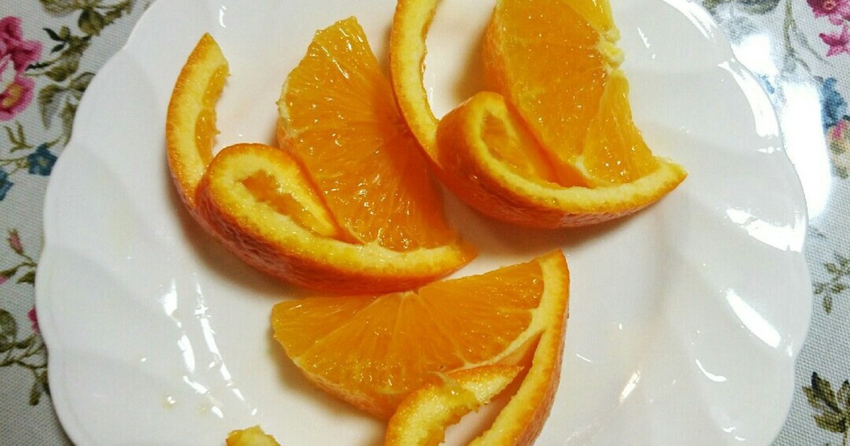 クラブのフルーツ盛りのオレンジ飾り切り レシピ 作り方 By カズママ クックパッド