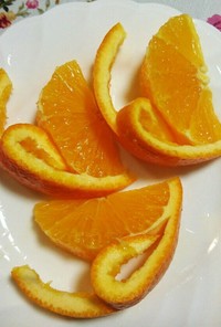 クラブのフルーツ盛りのオレンジ飾り切り♪