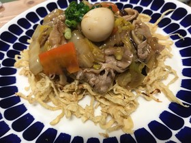 低糖質おあげ麺のあんかけ焼きそば風