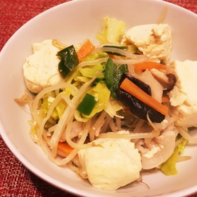 【簡単】スーパーヘルシー豆腐チャンプルー
