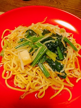 ほうれん草ともやしのあんかけ焼きそば