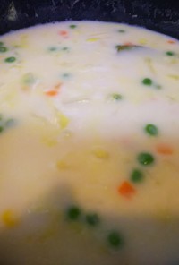 簡単美味・帆立貝と大根の牛乳スープ