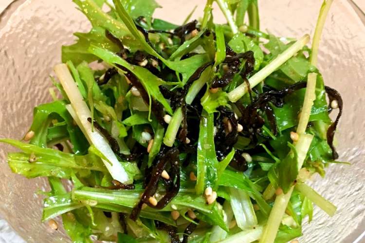 簡単 水菜の塩昆布和え レシピ 作り方 By ゆみ小町 クックパッド 簡単おいしいみんなのレシピが355万品