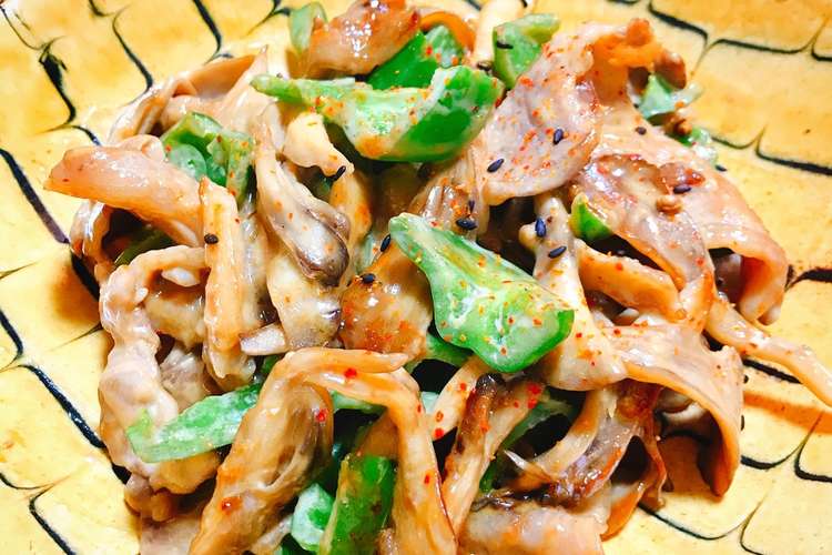 豚とマイタケのオイマヨ炒め レシピ 作り方 By 男だって簡単料理 クックパッド