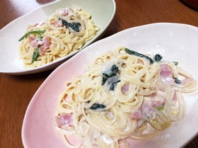 ランチにクリームパスタ♡