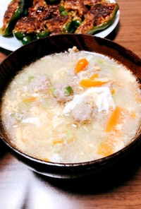 中華風 肉団子と卵のスープ