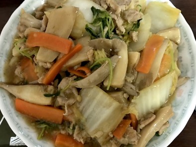 玉白茸と白菜の中華炒めの写真