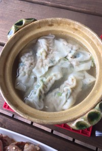 小松菜ワンタンスープ