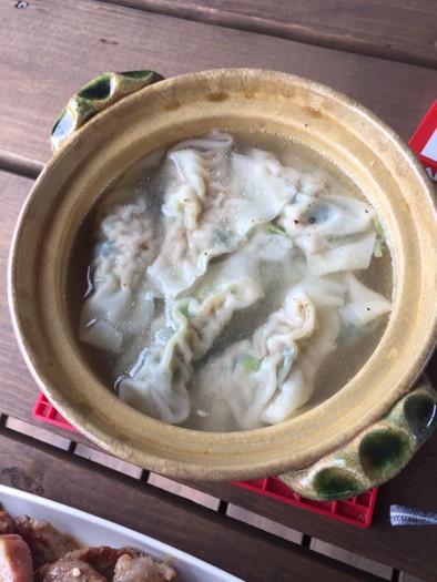小松菜ワンタンスープの写真