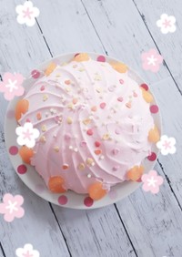 マリームクリーム☆で桜ケーキ♡