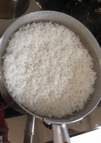 蓋なし☆ゆき平鍋で炊く白米