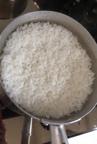 蓋なし☆ゆき平鍋で炊く白米