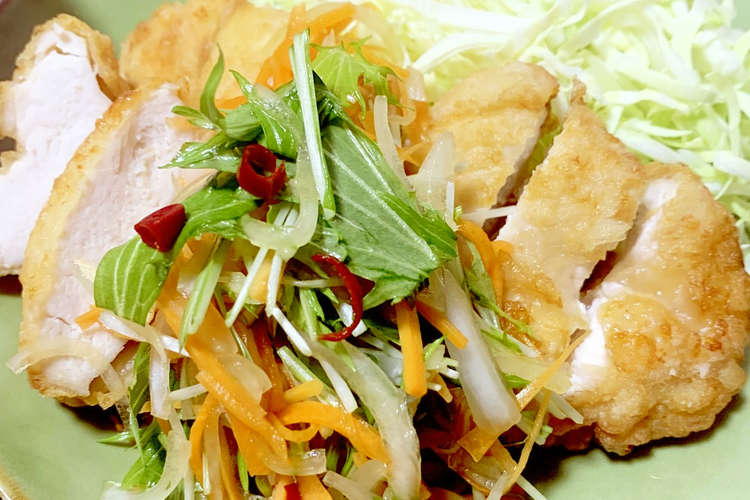 鶏むね肉の南蛮風 野菜たっぷり レシピ 作り方 By しょみん食堂 クックパッド 簡単おいしいみんなのレシピが359万品