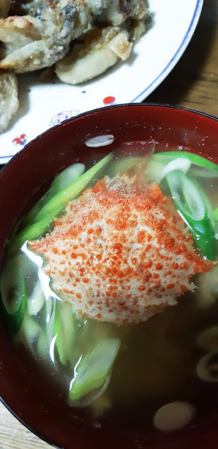 クリガニの味噌汁の画像
