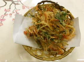 桜海老と玉ねぎのかき揚げ