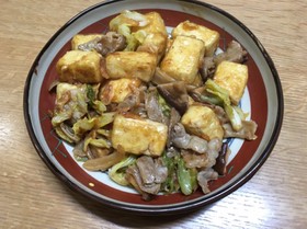 春キャベツと豆腐の中華風炒め