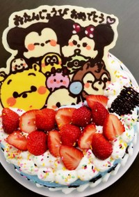 誕生日に♡ツムツムケーキ♡