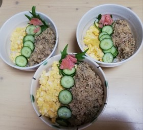 おからパウダー使用の鯖缶そぼろ