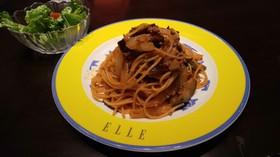 簡単★ナスと挽き肉のケチャップパスタ